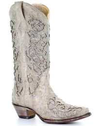 Donne occidentali di cowboy vintage ricamato 992 scarpe tacchi grossi su stivali da cowgirl etnici di grande dimensione diamanti 230807 712 diamd