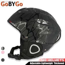 Ski Helmets Adult Ski Helmet Men Women Adjustable Lightweight Skiing Snowboard Snow Sports Thickened Warmth Professional PC+EPS Helmet HKD230808