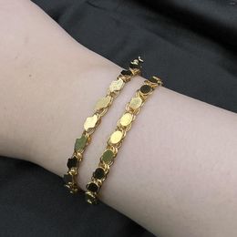 Link Bracelets MANDI Wholesale Price Pure Handmade Copper Alloy Gold-plated Chain Middle East Non-fading Muslim Jewelry
