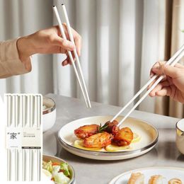 Chopsticks 5 Pairs Anti-slip Fiberglass Set Reusable Easy To Hold Prevents From Falling Out Tableware