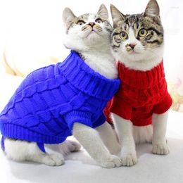 Dog Apparel Pet Sweater Winter Warm Knitting Pullover Cat Coat Multi Size Clothing Products