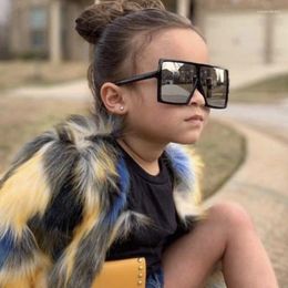 Sunglasses European And American Fashion Large Square Framed Boys Girls Trend Personality Glasses For Children