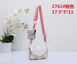New 3-piece Chain Bag Women's Fashion Designer Bag Classic Flower Wallet Key Bag Handbag Crossbodys Chain Handbag Shoulder bag Canvas Shoulder Strap