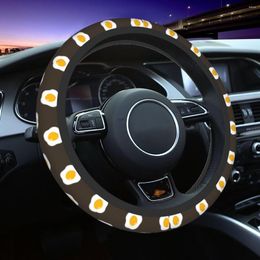 Steering Wheel Covers Poached Egg Car Cover 37-38 Anti-slip Suitable Auto Decoration Interior Accessories