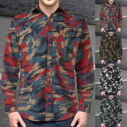 Men's T Shirts Mens Outdoor Leisure Printed Tooling Camouflage Long Sleeved Shirt Jacket