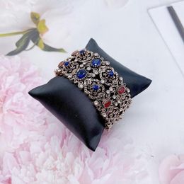 Bangle Neovisson High Quality Elastic Turkish Women Flower Wrist Jewellery Elegent Wedding Bride Gift 2023