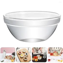 Dinnerware Sets 6pcs Glass Bowls With Lids Bowl Pudding Fruit Serving Salad Snack Dessert Transparent Storage