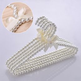 Hangers Racks 10pcs lot 40cm Adult Plastic Hanger Pearl For Clothes Pegs Princess Clothespins Wedding Dress 230807