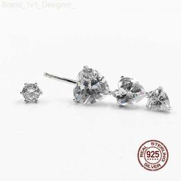 Heart Zircon Navel Belly Piercing Ring 925 Sterling Silver Belly Button Ring for Women Sexy Zircon Pendant Body Piercing Jewellery L230808