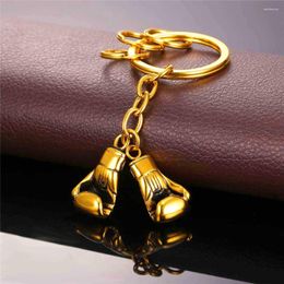 Keychains ChainsPro Gloves Fitness Key Chain Gold/Black Color Stainless Steel Wholesale Pendant For Women Men Rings K116