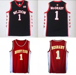 SL Tracy Mcgrady Mountzion High School Mount Zion College Basketball Jersey White Size S-XXL