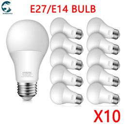 Other Home Garden 10pcslot E27 E14 LED Bulb Lamps 3W 6W 9W 12W 15W 18W 20W Lampada Light AC 220V240V Bombilla Spotlight ColdWarm White 230807