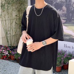 Men's T Shirts -Youth Ice Material Korean Fashions Graphic Summer Oversized Smooth Streetwear T-shirts Harajuku Casual Tees