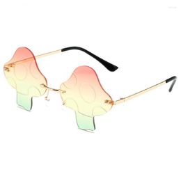 Sunglasses Party Sunshade Sunscreen Personality Eyewear Uv-anti Sun Glasses 2023 Summer Mushroom Frame Decor Eyeglasses