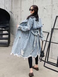 Women's Trench Coats Girls' Denim Coat Jackets Winter For Women Female Overcoat