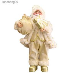 2020 Santa Claus Doll Large 30*20cm Christmas Tree Ornament New Year Home Decoration Natal Kids Gift Merry Christmas Decorations L230620