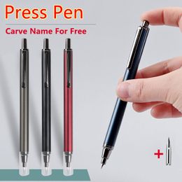 Fountain Pens Fountain Pen Press Type Ink Pen Retractable EF Nib Converter Filler Business Stationery Office School Supplies Gifts For Writing 230807