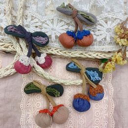 Scarves Johnature Mori Cartoon Cherry Japanese Brooch Pin Cute Versatile Fabric Accessories For Women 2023