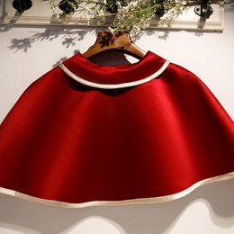 Scarves Women's Autumn Winter Vintage Christmas Red Pashmina Female Shawl Cloak R1675