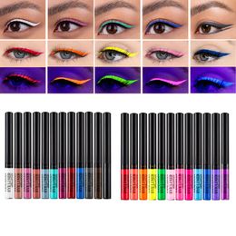 Eye ShadowLiner Combination HANDAIYAN 12 Colour Matte Eyeliner Kit Makeup Waterproof Colourful UV Light Neon Eye Liner Pen Eye Make Up Cosmetics Eyeliners Set 230807