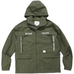 Men's Jackets Japanese WTAPS Mens Autumn Winter Cargo Jackets Mens Casual Loose Hooded Baseball Coats Outdoor Warm Windbreak Charge Jackets 230807