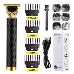 Electric Shavers Vintage T9 Hair Trimmer Cordless Clipper Cutting Machine Professional Barber Shaver for Men 230808
