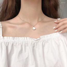 Pendant Necklaces 2023 Fashion Necklace For Women Light Luxury Niche Clavicle Chain Ins Student Design Fan-shaped Pendent Jewelry