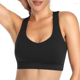 Yoga Outfit Women Sports Bra High Impact Wirefree Workout Supportive Bras Compression Top Fitness Gym Running Crop Tank Quick Dry