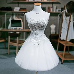 Ball Gown Sweetheart Lace Tulle Cocktail Dress 2019 New Lace Up Party Gowns Custom Made Drop 270s