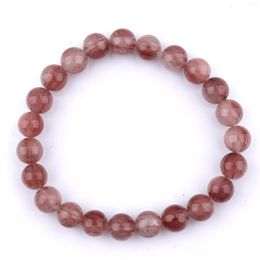 Strand Red Quartz Rutilated Bracelet Natural Crystal Citrines Agates Gem Beaded Stone Bracelets Jewellery Party