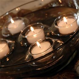 Candle Holders Creative Transparent Water Floating Glass Holder Handmade Heat-Resistant Romantic Candlelight
