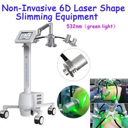 Non-Invasive Diode Lipo Laser Machine Body Shaping 6D Lipolaser 532NM Beauty Machines Cold Fat Removal Slimming Machine CE Certificate