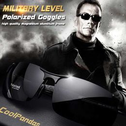 Men Polarised Sunglasses Military Goggles Aluminium Magnesium Sun Glasses Driving HD Glasses For Men/Wome Oculos masculino Male L230808