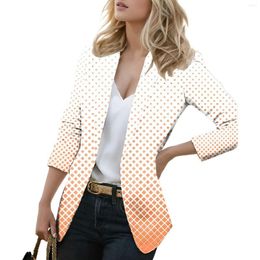 Women's Suits Womens Printed Basic Casual Long Sleeve Suit Jacket Mens Vest Anorak