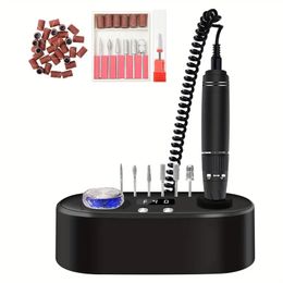Professional 40000 RPM Nail Drill Machine with LCD Screen - Low Noise Manicure & Pedicure Tool for Acrylic Nails - Perfect for Home Salon Use!