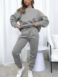 Women's Two Piece Pants Women S Casual Sweatsuit Set Long Sleeve Pullover Sweatshirt And Jogger 2 Tracksuit Activewear Lounge