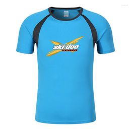 Men's T Shirts 2023 Summer Ski Doo Can-am Logo Print Sports Quick Drying Breathable Short Sleeve Loose Solid Colour Personality Tee