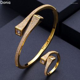 Necklace Earrings Set Donia Jewellery European And American Fashion Copper Micro-Inlaid Zircon Bracelet Creative Luxury Ladies Ring