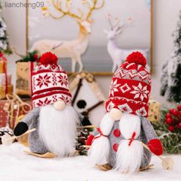 Christmas Gnomes Faceless Doll Sunflower Swedish Elf Dwarf Plush Ornaments Christmas Tree Thanksgiving Dwarf Decoration L230620