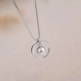 Chains 2023 Jewelry Fashion Circle Pearl Necklace Women Exquisite Clavicle High Quality