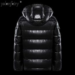 Winter Down Jackets for Men and Women Clothing Thick Hooded Bread Jacket Mens Black Shiny Down Coats Female Outwear Jaqueta FCY L230520