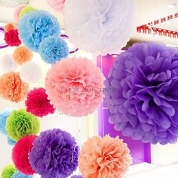 2pcs 4/6/8/10/12inch Paper Flower Decoration Tissue Paper Pompoms Party Wedding Paper Flower Ball Set Baby Shower Flower Ball HKD230808