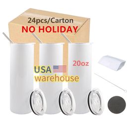 20 oz sublimation tumblers blanks USA/CA warehouse Stainless Steel blanks 20oz sublimation tumbler straight