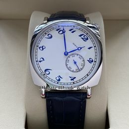 New Historiques White Dial Automatic Men's Watch 82035/000P-B168 Steel Case 40mm Gents Fashion Sport Watches Blue Number Leather Strap