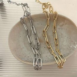 Pendant Necklaces Women's Trendy Punk Style Accessories Metal Neck Chain Vintage Charm Chokers Delicate Classic Jewellery
