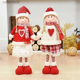 Christmas Decoration Plush Boys Girls Doll Ornaments Elves Toy Doll for New Year Home Decor Navidad Natal New Year 2022 Gift L230621
