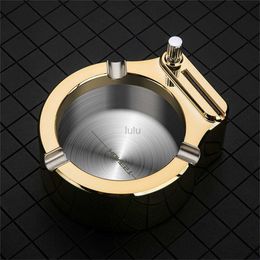 High Quality Retro Metal Ashtray Cigarette Multifunctional Torch Lighter Home Decoration Cigar Smoking Accessories Creative Gift HKD230808