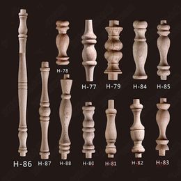 Decorative Flowers Wreaths 20Pcs Beech Unpainted Unfinished Wood Craft Spindles Baluster for Home Restaurant Decor Repair Decoration 230807