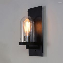 Wall Lamp Nordic Iron Glass For Living Room Bedroom Bedside Lighting Stair Aisle Corridor Restaurant Club Bar Cafe Lamps