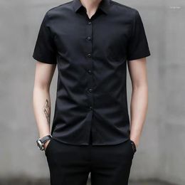 Men's Casual Shirts Mens Classic Shirt Refreshing Short Sleeve Thin Fit Fashion Male Business Professional Dress